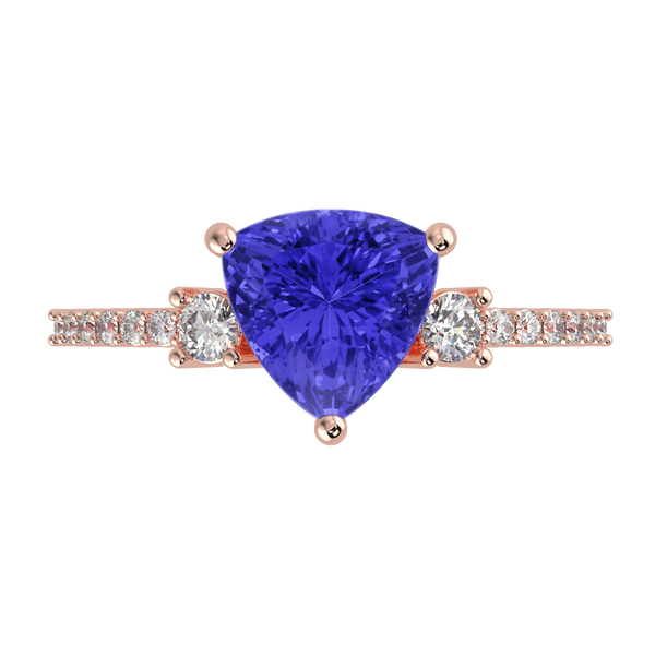 RTRA1007-Susan - Trillion Tanzanite Ring
