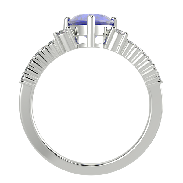 RTRA1007-Susan - Trillion Tanzanite Ring