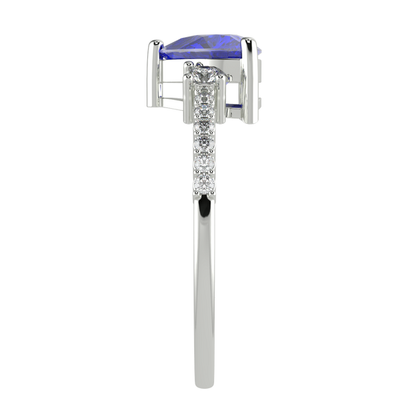 RTRA1007-Susan - Trillion Tanzanite Ring