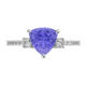 RTRA1007-Susan - Trillion Tanzanite Ring