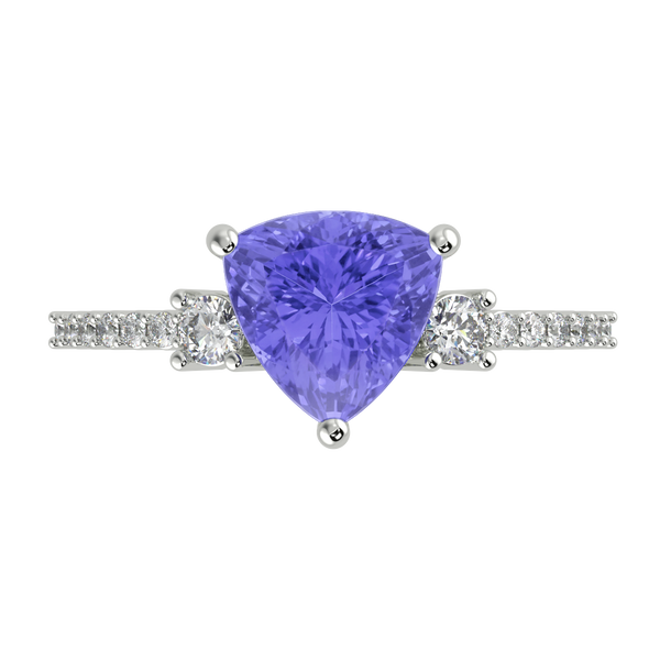 RTRA1007-Susan - Trillion Tanzanite Ring