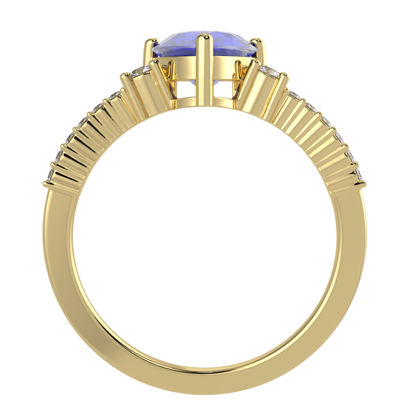 RTRA1007-Susan - Trillion Tanzanite Ring