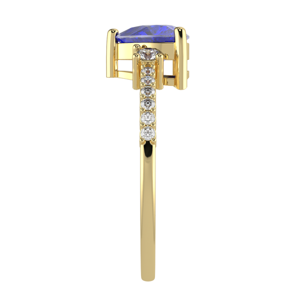 RTRA1007-Susan - Trillion Tanzanite Ring