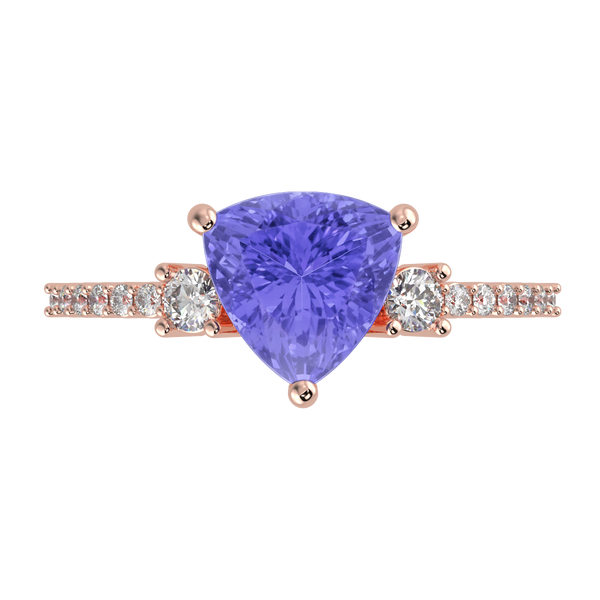RTRA1007-Susan - Trillion Tanzanite Ring
