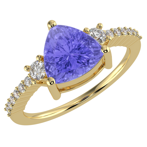 RTRA1007-Susan - Trillion Tanzanite Ring