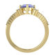 RTRA1007-Susan - Trillion Tanzanite Ring
