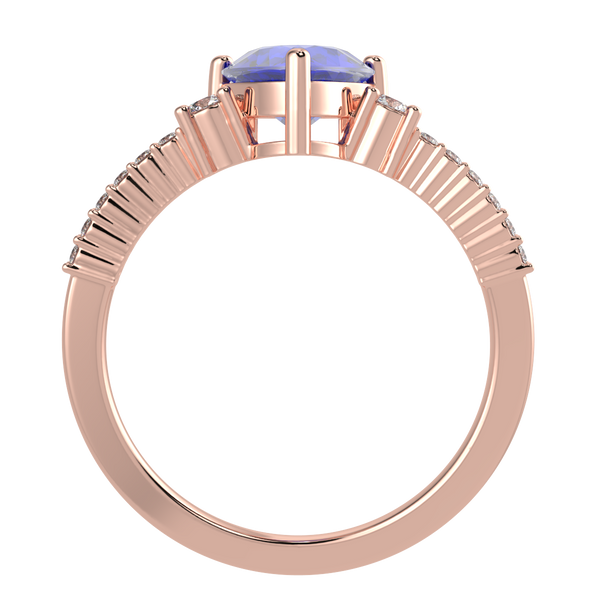 RTRA1007-Susan - Trillion Tanzanite Ring