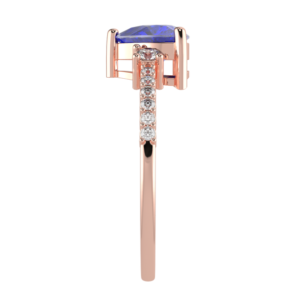 RTRA1007-Susan - Trillion Tanzanite Ring