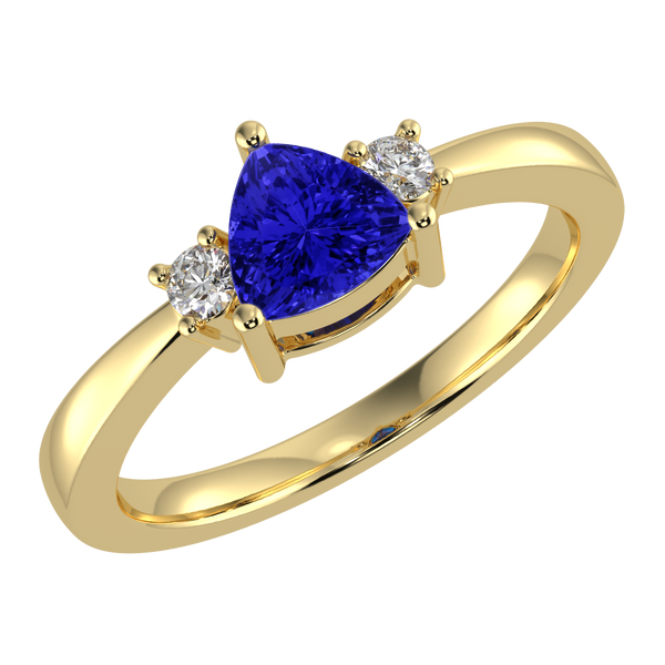 RTRA1008-Janet - Trillion Tanzanite Ring