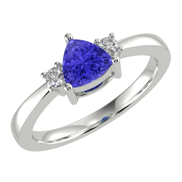 RTRA1008-Janet - Trillion Tanzanite Ring