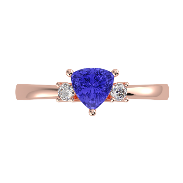 RTRA1008-Janet - Trillion Tanzanite Ring