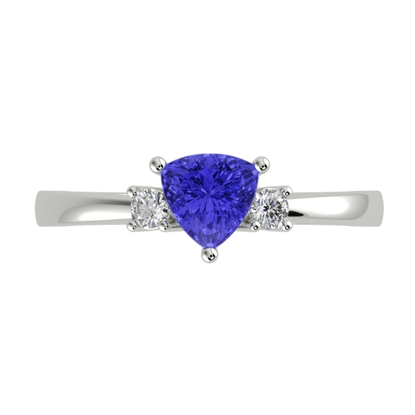 RTRA1008-Janet - Trillion Tanzanite Ring