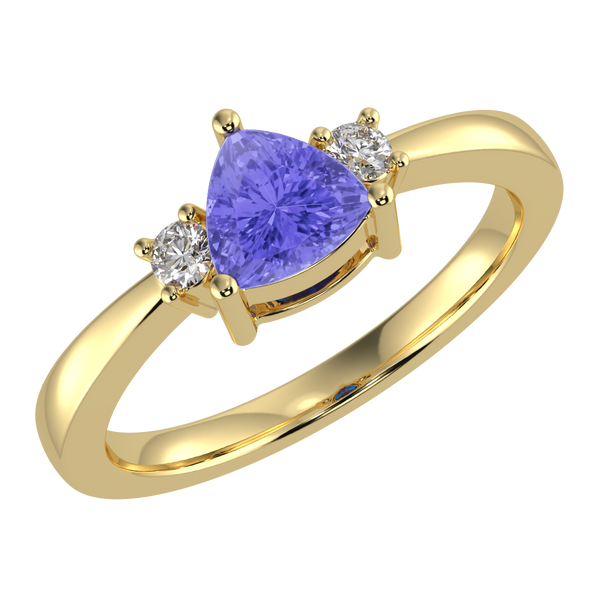 RTRA1008-Janet - Trillion Tanzanite Ring