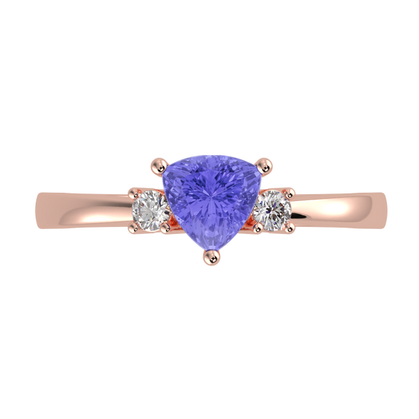 RTRA1008-Janet - Trillion Tanzanite Ring