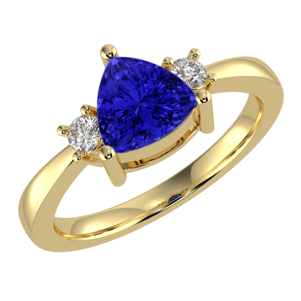 RTRA1008-Janet - Trillion Tanzanite Ring