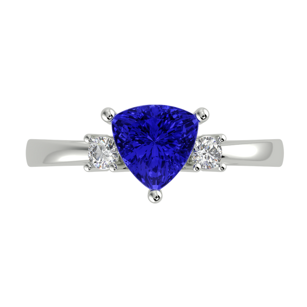 RTRA1008-Janet - Trillion Tanzanite Ring