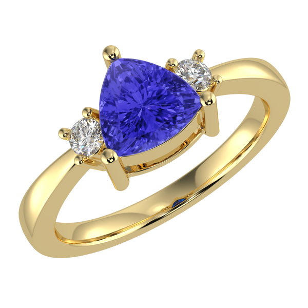 RTRA1008-Janet - Trillion Tanzanite Ring