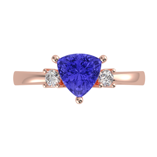 RTRA1008-Janet - Trillion Tanzanite Ring