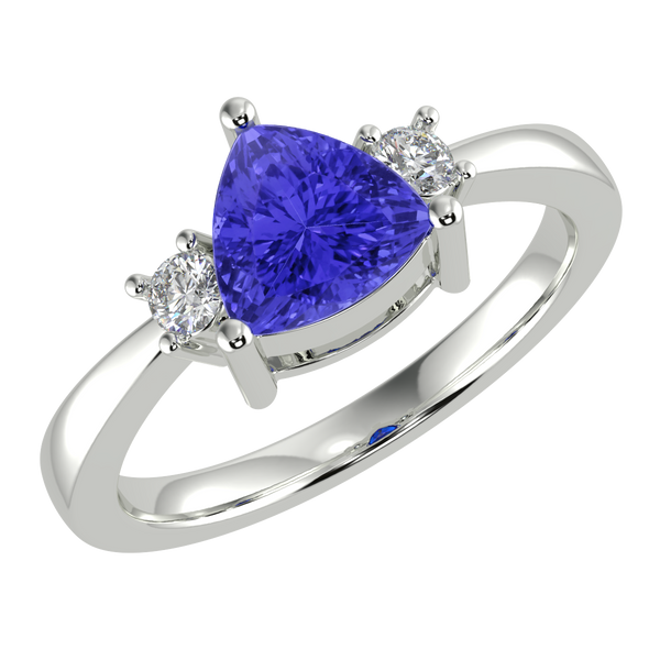 RTRA1008-Janet - Trillion Tanzanite Ring