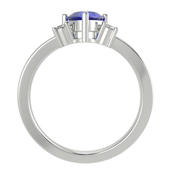 RTRA1008-Janet - Trillion Tanzanite Ring