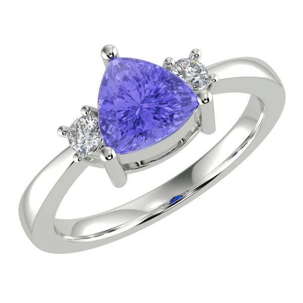 RTRA1008-Janet - Trillion Tanzanite Ring