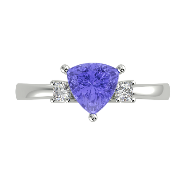 RTRA1008-Janet - Trillion Tanzanite Ring