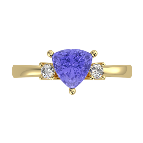 RTRA1008-Janet - Trillion Tanzanite Ring