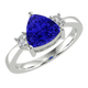 RTRA1008-Janet - Trillion Tanzanite Ring