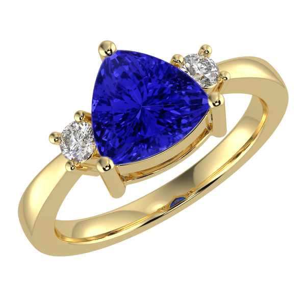 RTRA1008-Janet - Trillion Tanzanite Ring