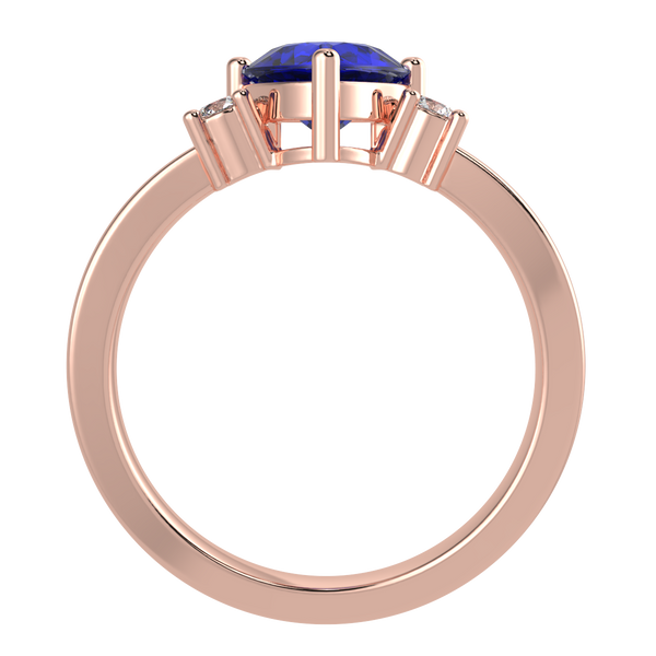 RTRA1008-Janet - Trillion Tanzanite Ring