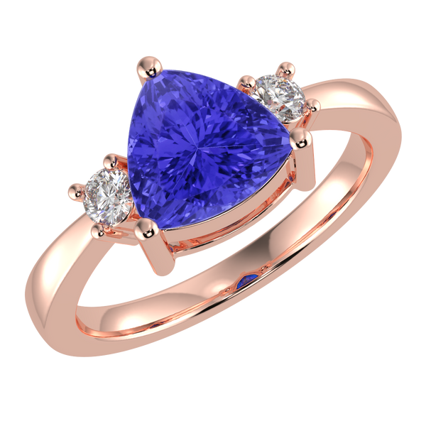 RTRA1008-Janet - Trillion Tanzanite Ring