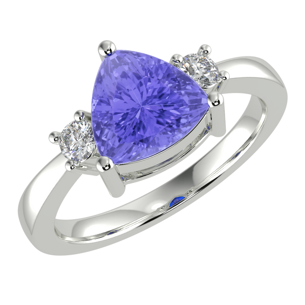 RTRA1008-Janet - Trillion Tanzanite Ring