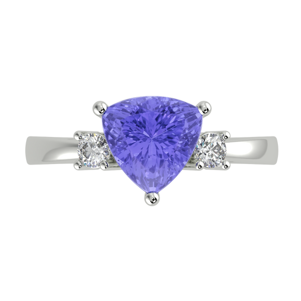 RTRA1008-Janet - Trillion Tanzanite Ring