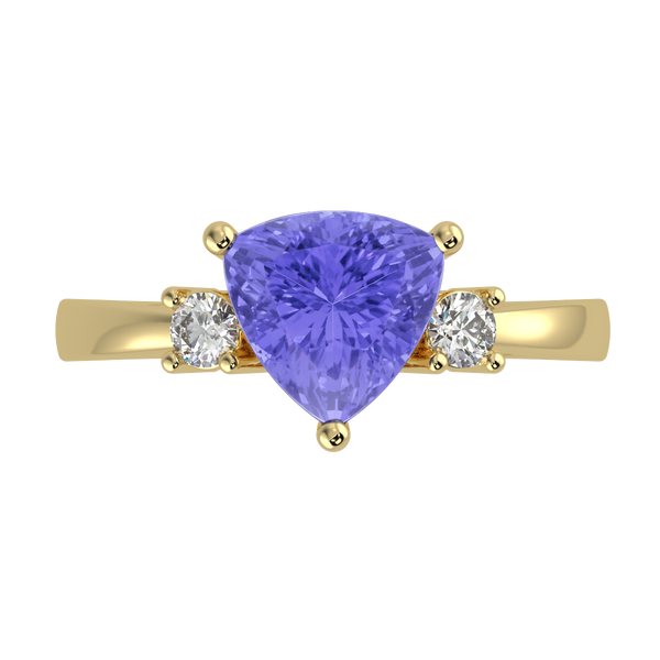 RTRA1008-Janet - Trillion Tanzanite Ring