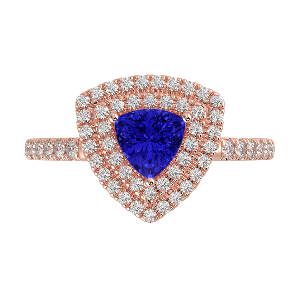 RTRA1009-Maria - Trillion Tanzanite Ring