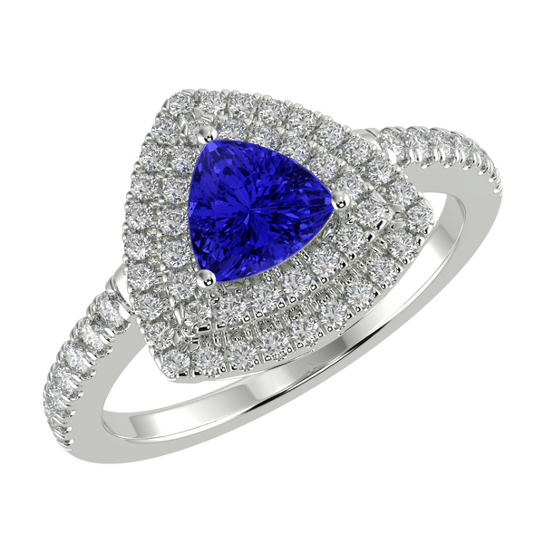 RTRA1009-Maria - Trillion Tanzanite Ring