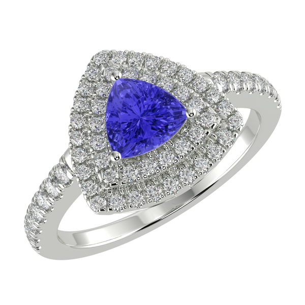 RTRA1009-Maria - Trillion Tanzanite Ring