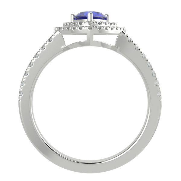 RTRA1009-Maria - Trillion Tanzanite Ring