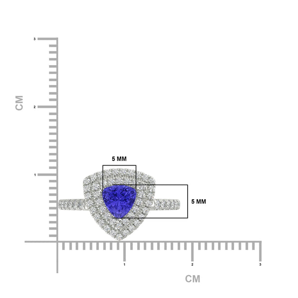 RTRA1009-Maria - Trillion Tanzanite Ring