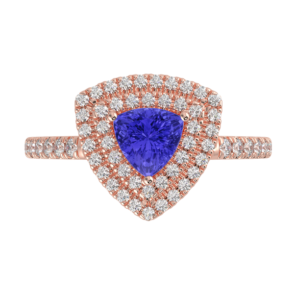 RTRA1009-Maria - Trillion Tanzanite Ring