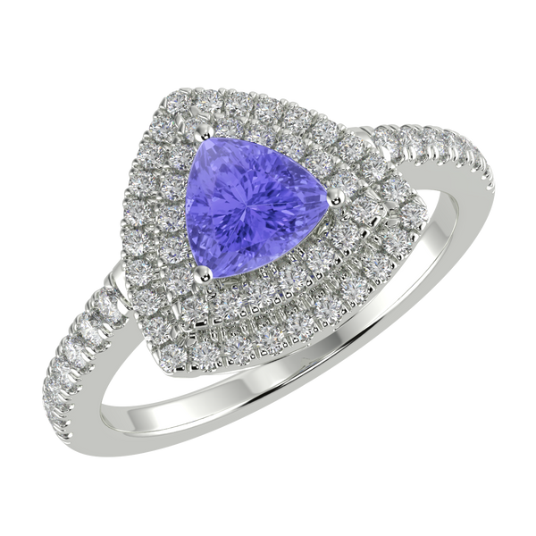 RTRA1009-Maria - Trillion Tanzanite Ring