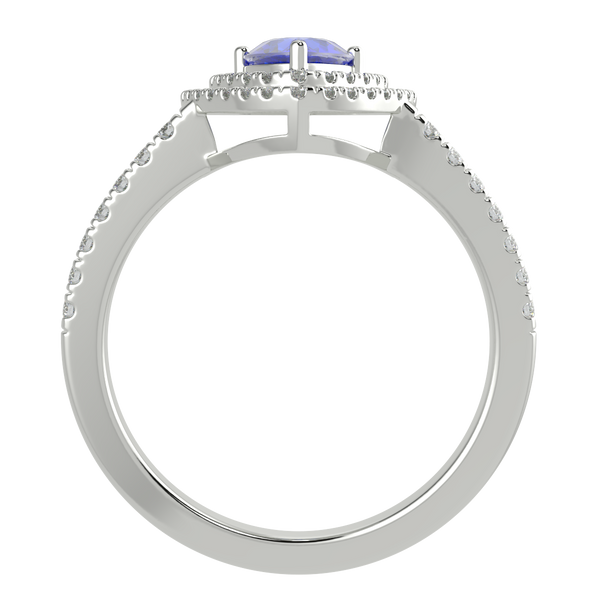 RTRA1009-Maria - Trillion Tanzanite Ring