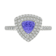 RTRA1009-Maria - Trillion Tanzanite Ring