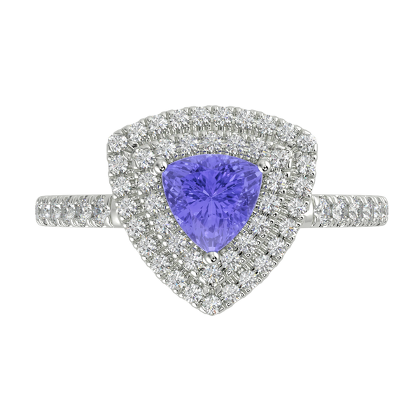 RTRA1009-Maria - Trillion Tanzanite Ring