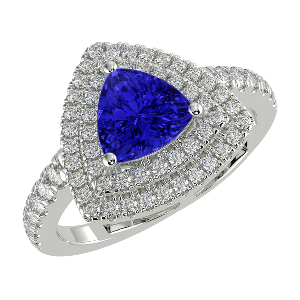 RTRA1009-Maria - Trillion Tanzanite Ring