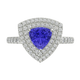 RTRA1009-Maria - Trillion Tanzanite Ring