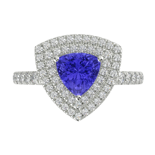 RTRA1009-Maria - Trillion Tanzanite Ring