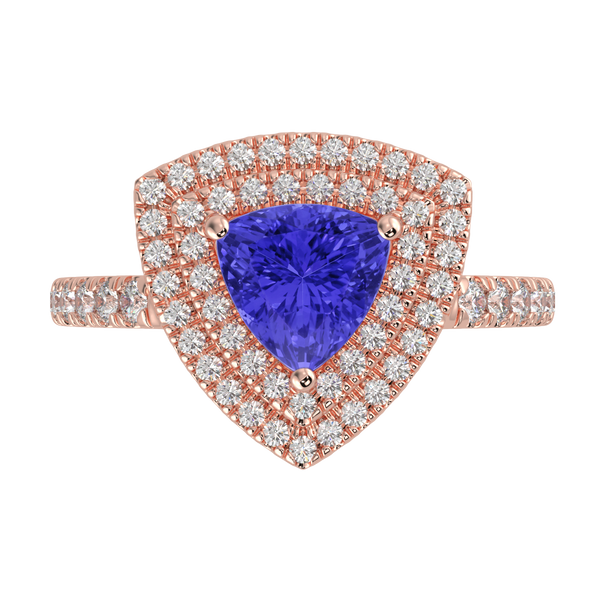 RTRA1009-Maria - Trillion Tanzanite Ring