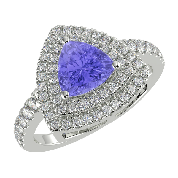 RTRA1009-Maria - Trillion Tanzanite Ring