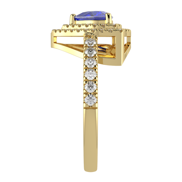 RTRA1009-Maria - Trillion Tanzanite Ring